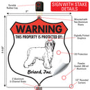 Briard! Property is Protected Badge Sign or Sticker-4