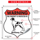 Brittany! Property is Protected Badge Sign or Sticker-3