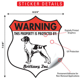 Brittany! Property is Protected Badge Sign or Sticker - 0