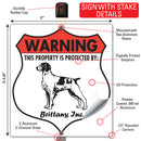 Brittany! Property is Protected Badge Sign or Sticker-4