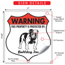Bulldog! Property is Protected Badge Sign or Sticker-3