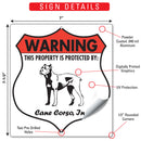 Cane Corso! Property is Protected Badge Sign or Sticker-3