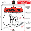 Cane Corso! Property is Protected Badge Sign or Sticker-4