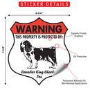 Cavalier King Charles! Property is Protected Badge Sign or Sticker-2
