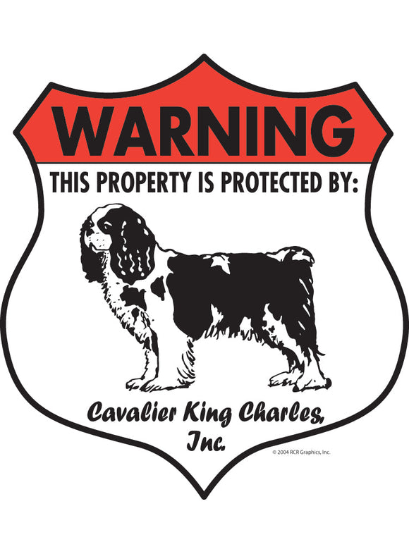 Cavalier King Charles! Property Patrolled Badge Sign or Sticker