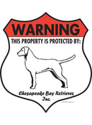 Chesapeake Bay Retriever! Property is Protected Badge Sign or Sticker-1