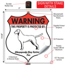 Chesapeake Bay Retriever! Property is Protected Badge Sign or Sticker-4