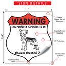 Chinese Crested! Property is Protected Badge Sign or Sticker-3