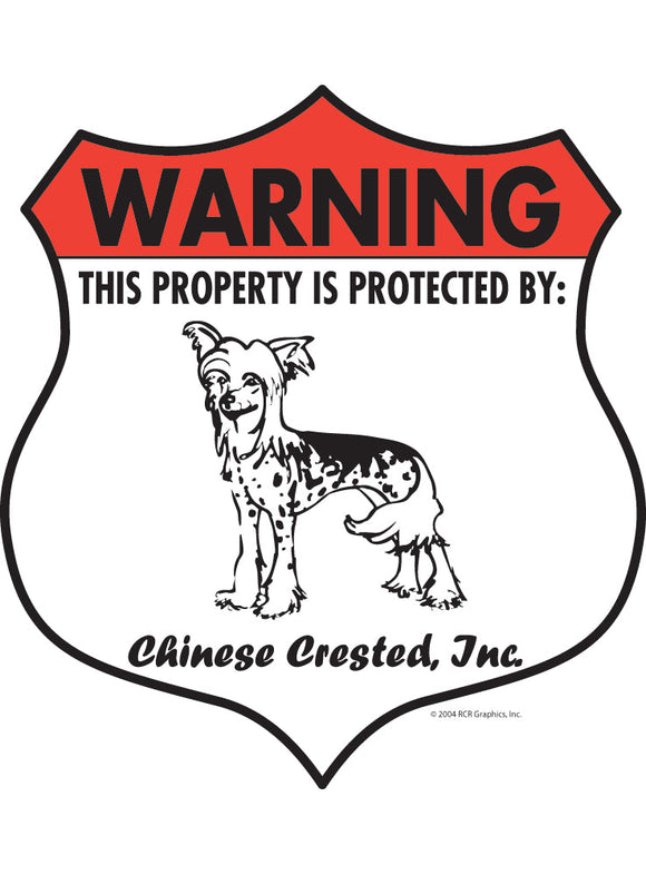 Chinese Crested Badge Sign or Sticker