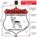 Chinese Crested! Property is Protected Badge Sign or Sticker-4
