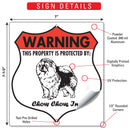 Chow! Property is Protected Badge Sign or Sticker-3