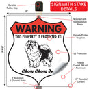 Chow! Property is Protected Badge Sign or Sticker-4