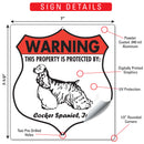 Cocker Spaniel! Property is Protected Badge Sign or Sticker-3