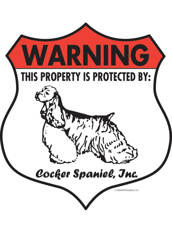 Cocker Spaniel! Property Patrolled Badge Sign or Sticker