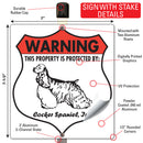 Cocker Spaniel! Property is Protected Badge Sign or Sticker-4