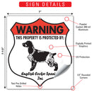 English Cocker Spaniel! Property is Protected Badge Sign or Sticker-3