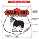 Collie! Property is Protected Badge Sign or Sticker-3