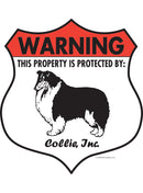 Collie! Property is Protected Badge Sign or Sticker-1