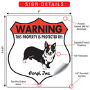 Corgi! Property is Protected Badge Sign or Sticker-3