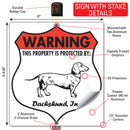 Dachshund! Property is Protected Badge Sign or Sticker-4