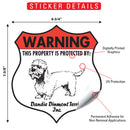Dandie Dinmont Terrier! Property is Protected Badge Sign or Sticker-2