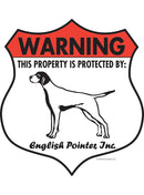 English Pointer! Property is Protected Badge Sign or Sticker-1