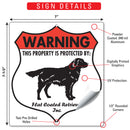 Flat-Coated Retriever! Property is Protected Badge Sign or Sticker-3