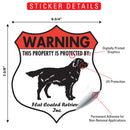 Flat-Coated Retriever! Property is Protected Badge Sign or Sticker-2