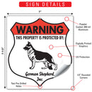 German Shepherd! Property is Protected Badge Sign or Sticker-3