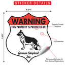German Shepherd! Property is Protected Badge Sign or Sticker-2