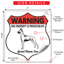 Great Dane! Property is Protected Badge Sign or Sticker-3