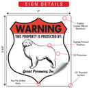 Great Pyrenees! Property is Protected Badge Sign or Sticker-3