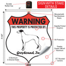 Greyhound! Property is Protected Badge Sign or Sticker-4