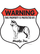 Husky! Property is Protected Badge Sign or Sticker-1