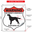 Irish Setter! Property is Protected Badge Sign or Sticker-3