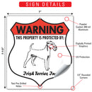 Irish Terrier! Property is Protected Badge Sign or Sticker-3