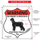 Irish Water Spaniel! Property is Protected Badge Sign or Sticker-3