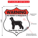Irish Water Spaniel! Property is Protected Badge Sign or Sticker-2