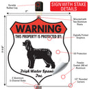 Irish Water Spaniel! Property is Protected Badge Sign or Sticker-4