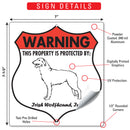 Irish Wolfhound! Property is Protected Badge Sign or Sticker-3