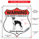 Italian Greyhound! Property is Protected Badge Sign or Sticker-3