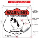Japanese Chin! Property is Protected Badge Sign or Sticker-3