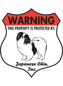 Japanese Chin! Property is Protected Badge Sign or Sticker-1