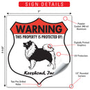 Keeshond! Property is Protected Badge Sign or Sticker-3