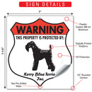 Kerry Blue Terrier! Property is Protected Badge Sign or Sticker-3