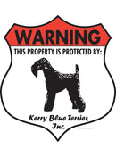 Kerry Blue Terrier! Property is Protected Badge Sign or Sticker-1