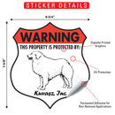 Kuvasz! Property is Protected Badge Sign or Sticker-2