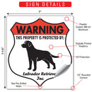 Labrador Retriever! Property is Protected Badge Sign or Sticker-3