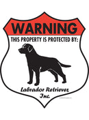 Labrador Retriever! Property is Protected Badge Sign or Sticker-1