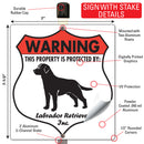 Labrador Retriever! Property is Protected Badge Sign or Sticker-4